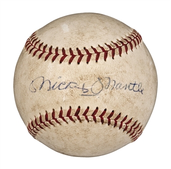 Mickey Mantle and Casey Stengel Dual-Signed Baseball (JSA)